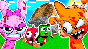 ПРЯЧУСЬ ПОД ДОМОМ с РЕЙДИ от ПИНКИ и ОРЕН ХОРРОР СПРУНКИ В МАЙНКРАФТ