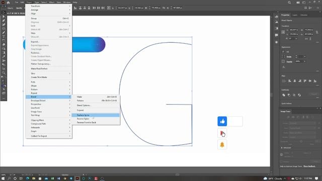 Learn how to blend vector art in Illustrator | blender tutorial for beginners | G letter blending смотреть онлайн