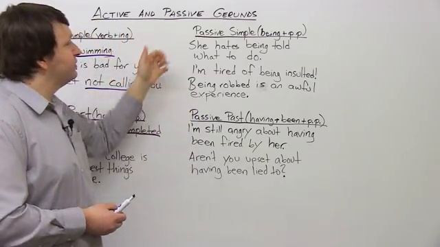 Grammar Active And Passive Gerunds