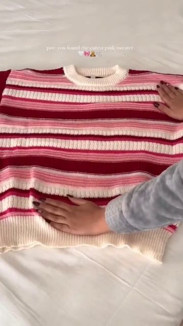 Cutest Pink Sweater🩷#fashion #newme#newmedress #newmesweater#newmedresses#sweatshirt #winterwear