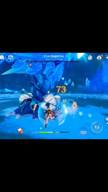 Genshin impact intense fight😍🔥 | Cryo Regisvine #shorts #genshinimpact #gameplay смотреть онлайн