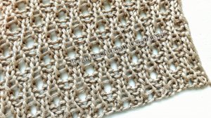 Фактурный ажурный узор спицами Капельки 💥 Очень легкий, с красивой изнанкой