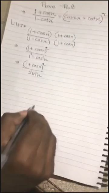 1+cosx/1-cosx=(cosecx+cotx)^2 смотреть онлайн