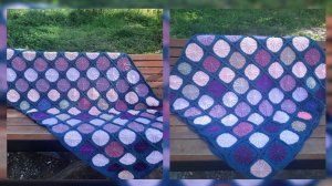 Плед "Конфетти" из остатков пряжи./МК мотива.