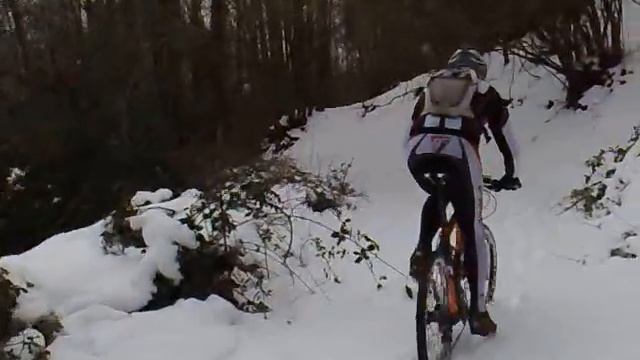 14 febbraio 2010 - Flavio e Alessandro in mtb sulla neve tra Rocca Priora e il Vivaro.mp4 смотреть онлайн
