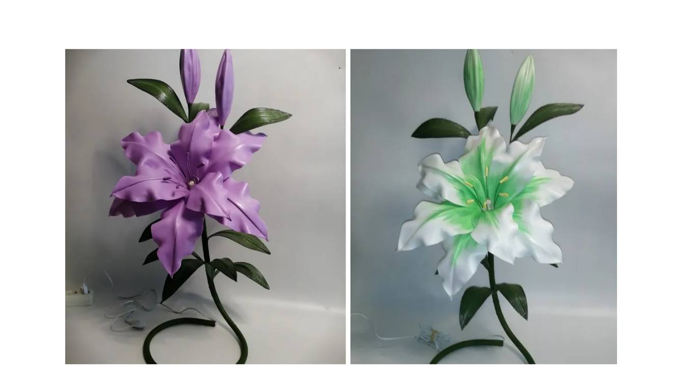 МК настольная лилия из изолона 2 мм.махровая лилия малышка.светильник из изолона. смотреть онлайн