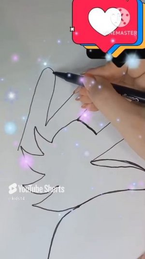 Учимся рисовать собаку с помощью руки.