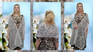 Воздушный палантин из мохера/ Всего 33 г/ МК