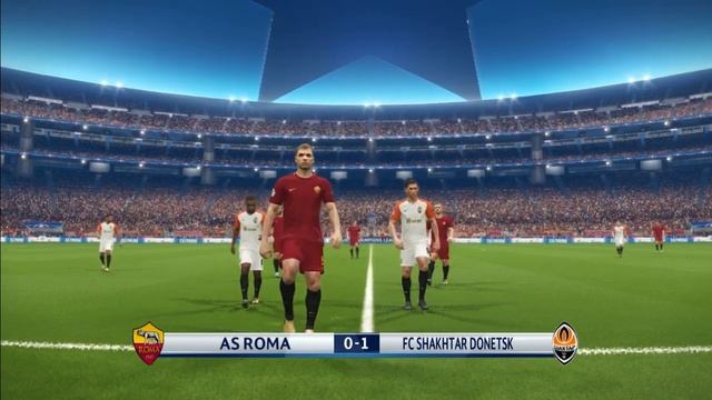 Pro Evolution Soccer 2018 - UEFA CHAMPIONS LEAGUE: AS ROMA v FC SHAKHTAR DONETSK (Gameplay) смотреть онлайн