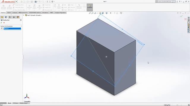 Adding Plane , cutting with surface, mirroring смотреть онлайн