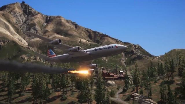 Super Jumbo Jet Pilot's "Instant Landing" at Mountain Roads | GTA 5 смотреть онлайн