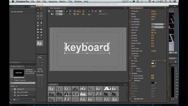 Creating titles in Adobe Premiere Pro CC смотреть онлайн