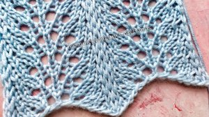 Симпатичный вариант узора Хвост павлина 🌟 Для палантинов, пуловеров