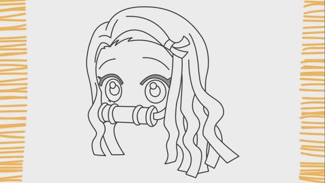 Как нарисовать девочку ( девушку) НЕЗУКО смотреть онлайн