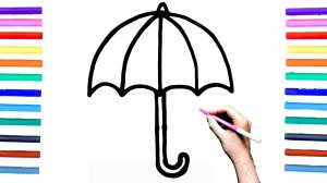 Как нарисовать ЗОНТИК поэтапно для детей / Уроки рисования