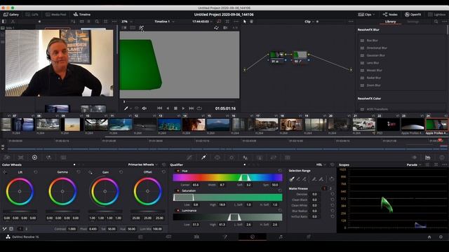 Here's How To Do A Chroma Key Via The Color Page In Resolve