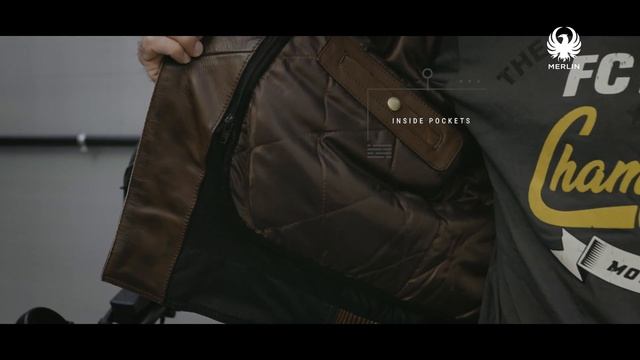 Merlin Chester D3O Cafe Motorcycle Leather Jacket смотреть онлайн