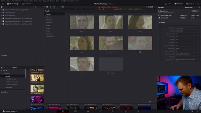 Sort Footage Automatically With Face Detection - Resolve 16 Tutorial