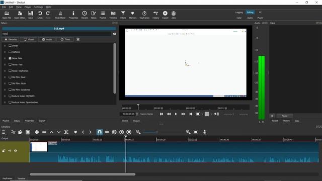 ShotCut How To Remove Background Noise