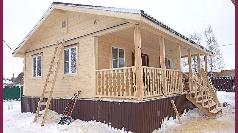 Кто строит дом, тот строит счастье! Дом из бруса с вместительной террасой в Чудово смотреть онлайн