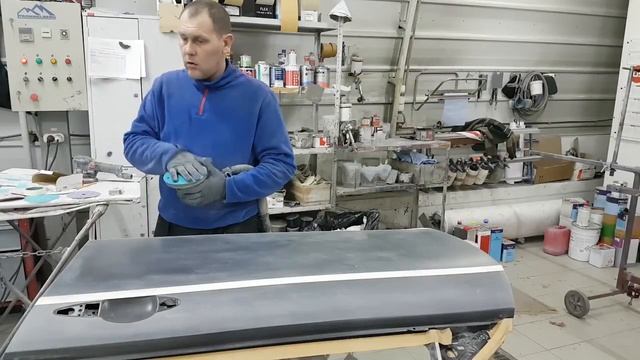 Как подготовить к покраске, шлифование грунта на сухо, выводим рёбра и плоскость смотреть онлайн