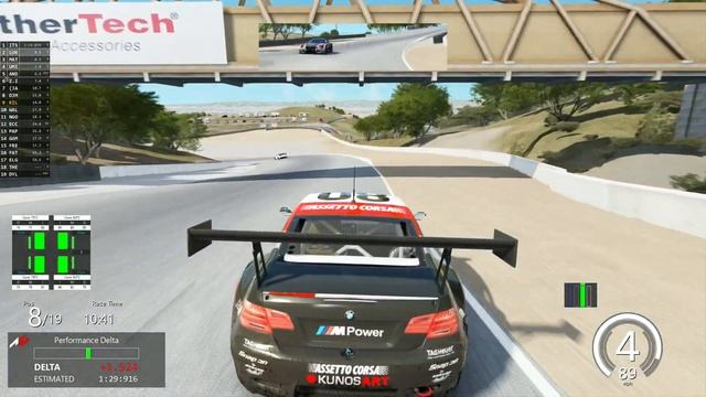 Assetto Corsa GT3 Laguna Seca P1 - HARD racing between GT3 E92 and Z4 смотреть онлайн