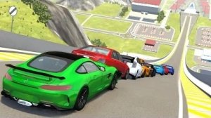 Реалистичные падения автомобиля с обрыва  - Крушения BeamNG Drive#