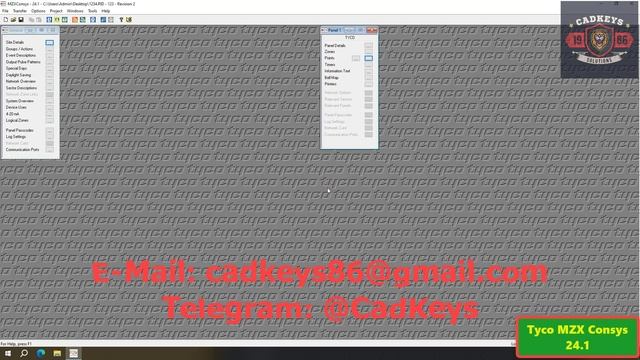 TYCO MZX CONSYS 24.1 Programming