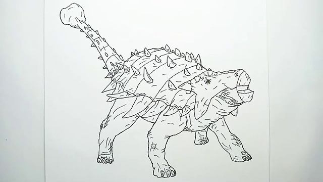 How to draw an Аnkylosaurus смотреть онлайн