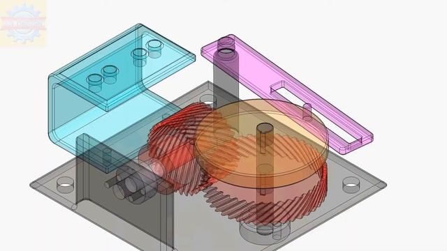 Mechanism 48 | Helical Gear & Cam mechanism | Solidworks смотреть онлайн