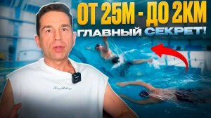 От 25 м до 2 км кролем на груди! Разбираем главный секрет!