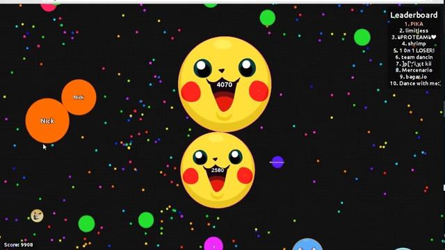 JUGANDO CON EL SKIN DE "PIKA" SOLO EN AGAR.IO смотреть онлайн