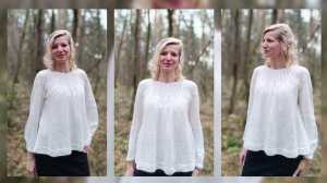 Расклешенный джемпер с круглой кокеткой от Drops./Рассказываю, как вязала.