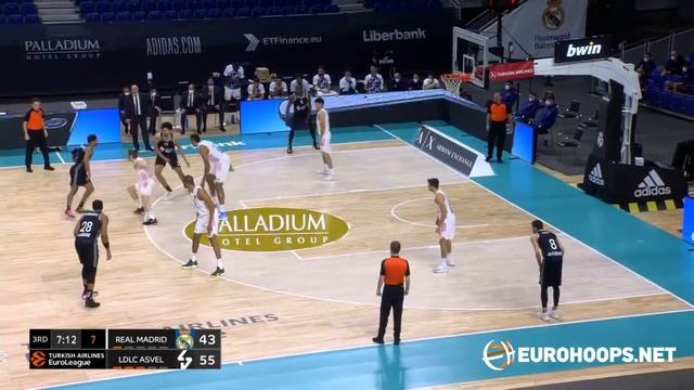 Real Madrid-LDLC ASVEL Villeurbanne 91-84: Walter Tavares (19 points) смотреть онлайн