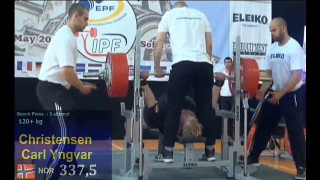 Carl Yngvar Christensen 1200kg 2646lb WORLD RECORD @ European Powerlifting Championship 2014 смотреть онлайн