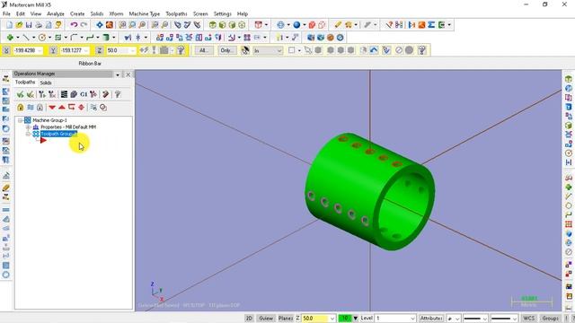 Mastercam X5 | 4th Axis Drilling Toolpath & Create Nc Program | Rotory Program | смотреть онлайн
