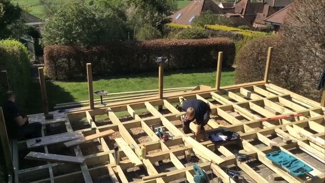 Siberian larch decking, landscaping,Time lapse смотреть онлайн