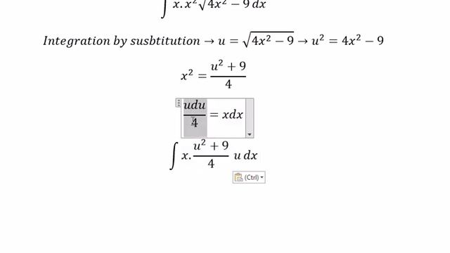 Calculus Help: Integral of ∫ x^3 √(4x^2-9) dx - Integration by substitution смотреть онлайн