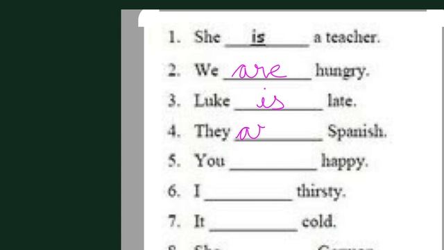 Is ,am, are worksheet смотреть онлайн