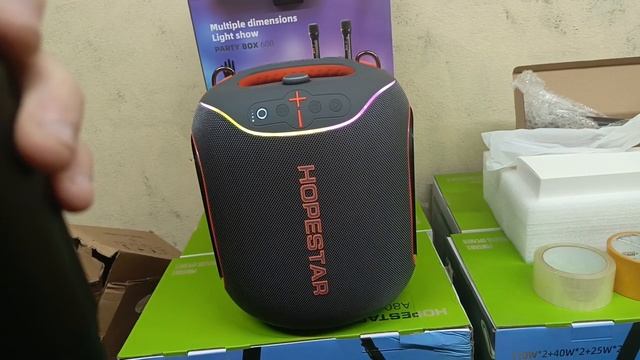 HOPESTAR PARTYBOX 600 серого цвета с полной подсветкой ✅ Видеоотчет Москва ул. Коктебельская 🔥