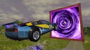 BeamNG.drive - Автомобили, Прыгающие Через Портал шок