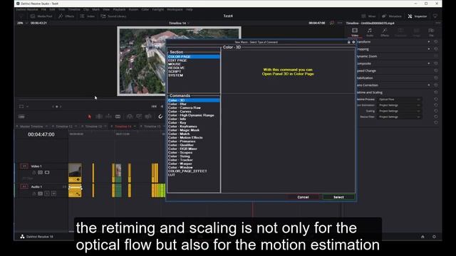 Let's create a new RETIME AND SCALING macro to apply Optical Flow in DaVinci Resolve смотреть онлайн