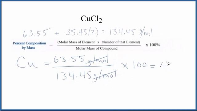 How to Find the Percent Composition by Mass for CuCl2 смотреть онлайн