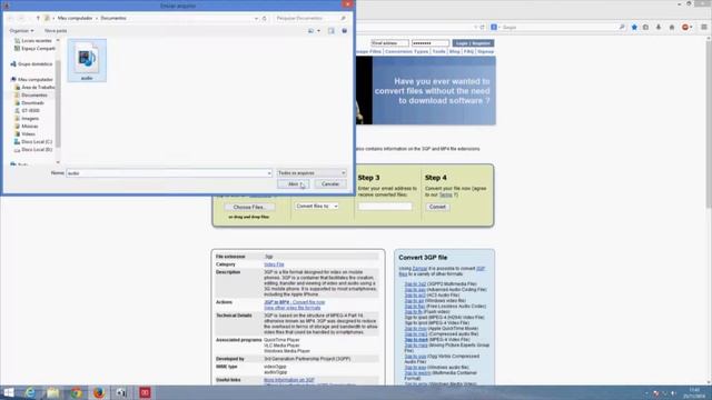 Como converter arquivo .3gp para mp3 mp4 ou outro formato facilmente смотреть онлайн