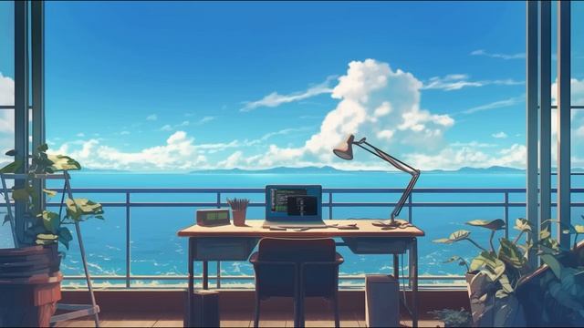 Кодинг у океана   LoFi Hiphop Chillhop Mix для Учебы, Сна, Работы Лофи музыка Lofi Music Lofi Live
