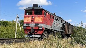 Рабочий поезд под 2ТЭ10М-2950Б ползёт в сторону Моршанска