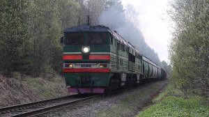 Поезда на участке Савёлово - Калязин Октябрьской железной дороги. Май 2019 года