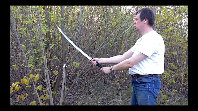 Удар катаной без замаха. Рубка Katana кистевым движением. смотреть онлайн