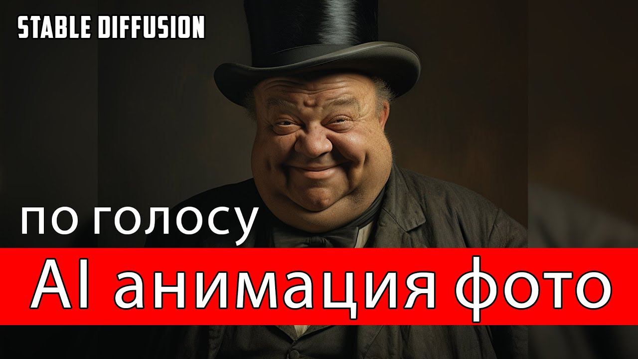 AI анимация фотографии по голосу. Stable Diffusion and SadTalker смотреть онлайн