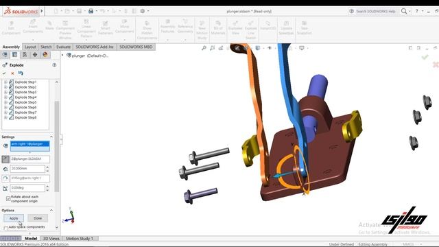 solidworks tutorial | how to make exploded and collapse animation video смотреть онлайн